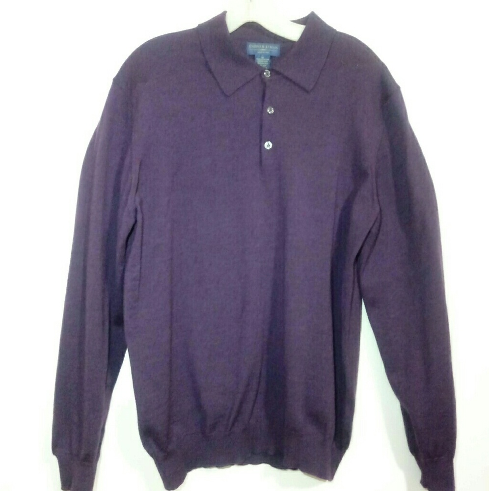 Joseph & Lyman Merino Wool Polo Sweater  M